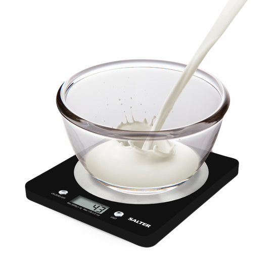 Salter Disc Digital Kitchen Scale 5kg Black & S/Steel