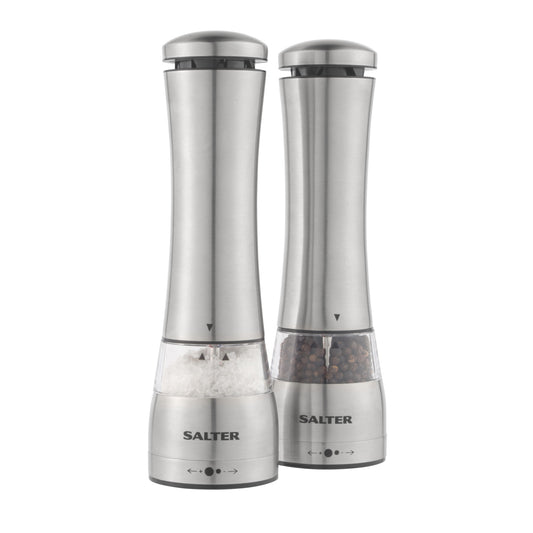 Salter Stainless Steel Electric Mill Set